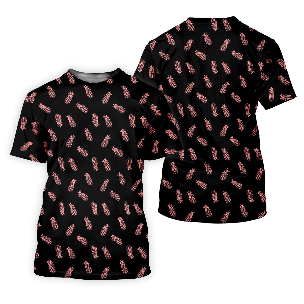 Pineapple Grenade Black And Pink Women Golf Top, Cool Golf Gift, Ladies Golf Shirts