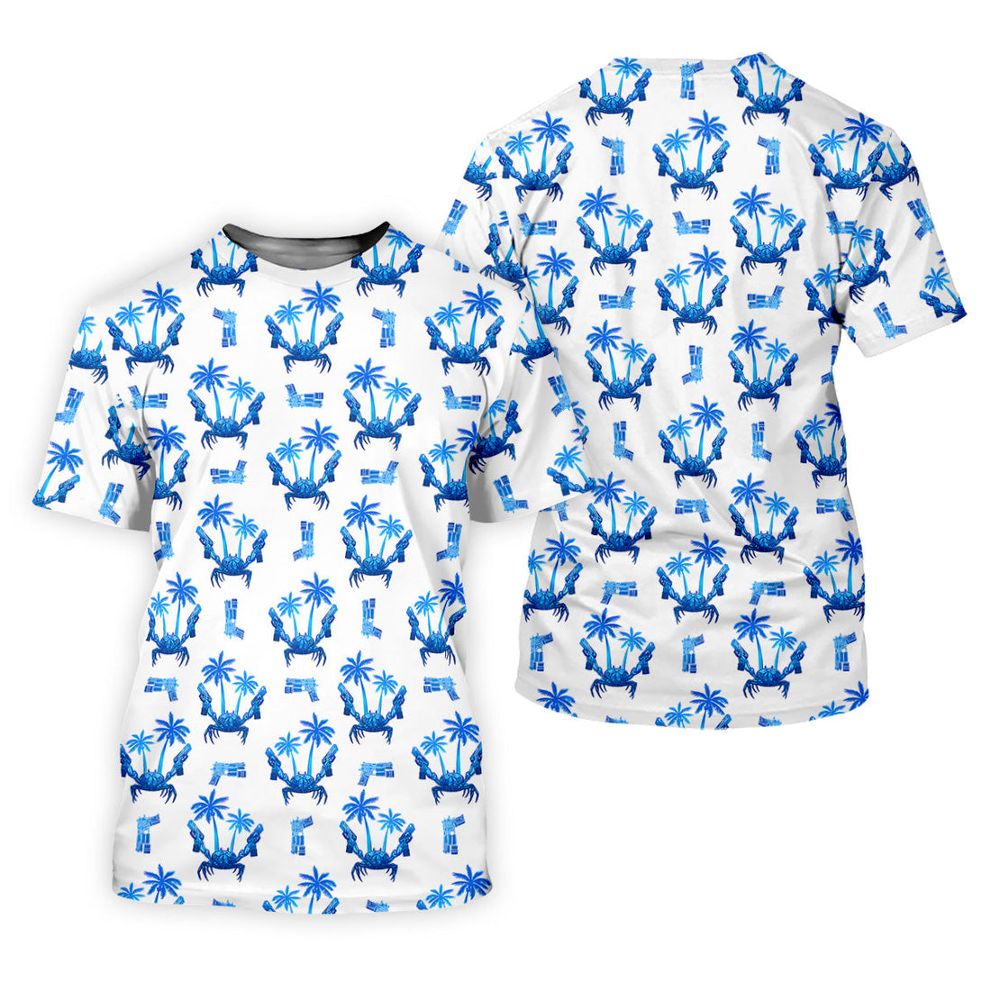 The Blue Crab Tropical Golf Shirts, Ladies Golf Shirts, Golf Gifts For Women, Golfing Apparel