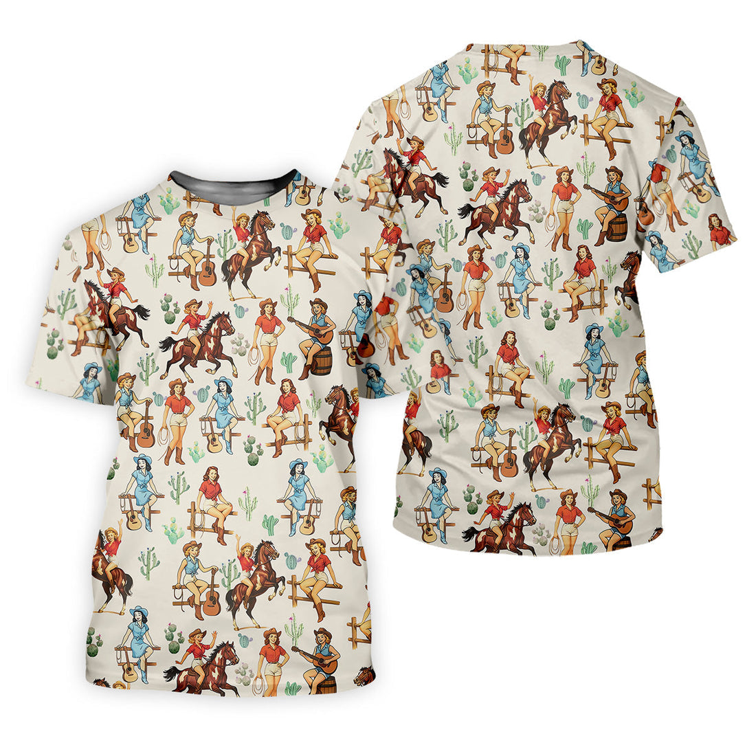 Beige Western Golf Shirts Women, Sleeveless Womens Golf Shirts, Funny Women's Golf Outfits
