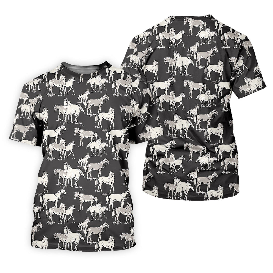 Wild Horse Seamless Pattern Women Golf Top, Golf Shirt For Women, Ladies Golf Polos