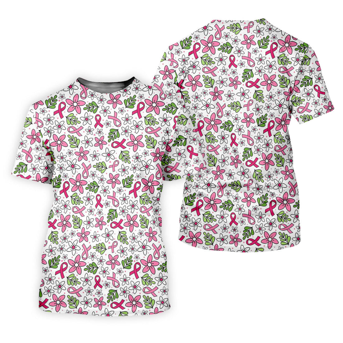 Breast Cancer Awareness Ribbon Flower Men Shirt, Cancer Awareness Shirt, Polo ShirtFor Men