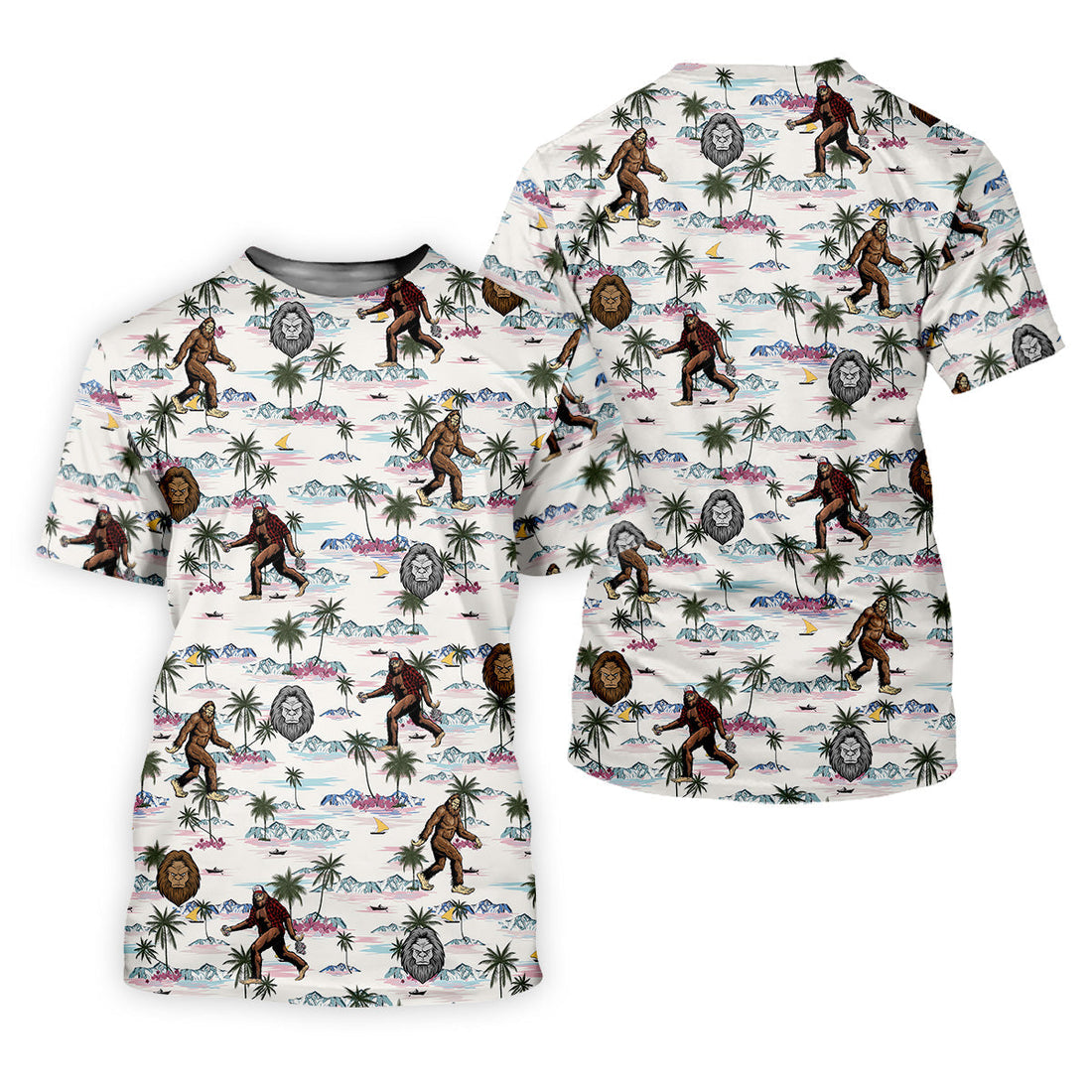 Funny Sasquatch Tropical Golf Shirts, Ladies Golf Shirts, Golfing Apparel, Women's Polo Shirt