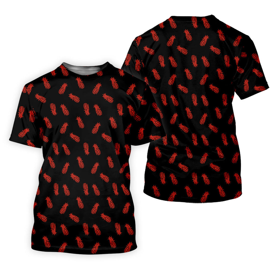 Pineapple Grenade Black And Red Women Golf Top, Cool Golf Gift, Ladies Golf Shirts
