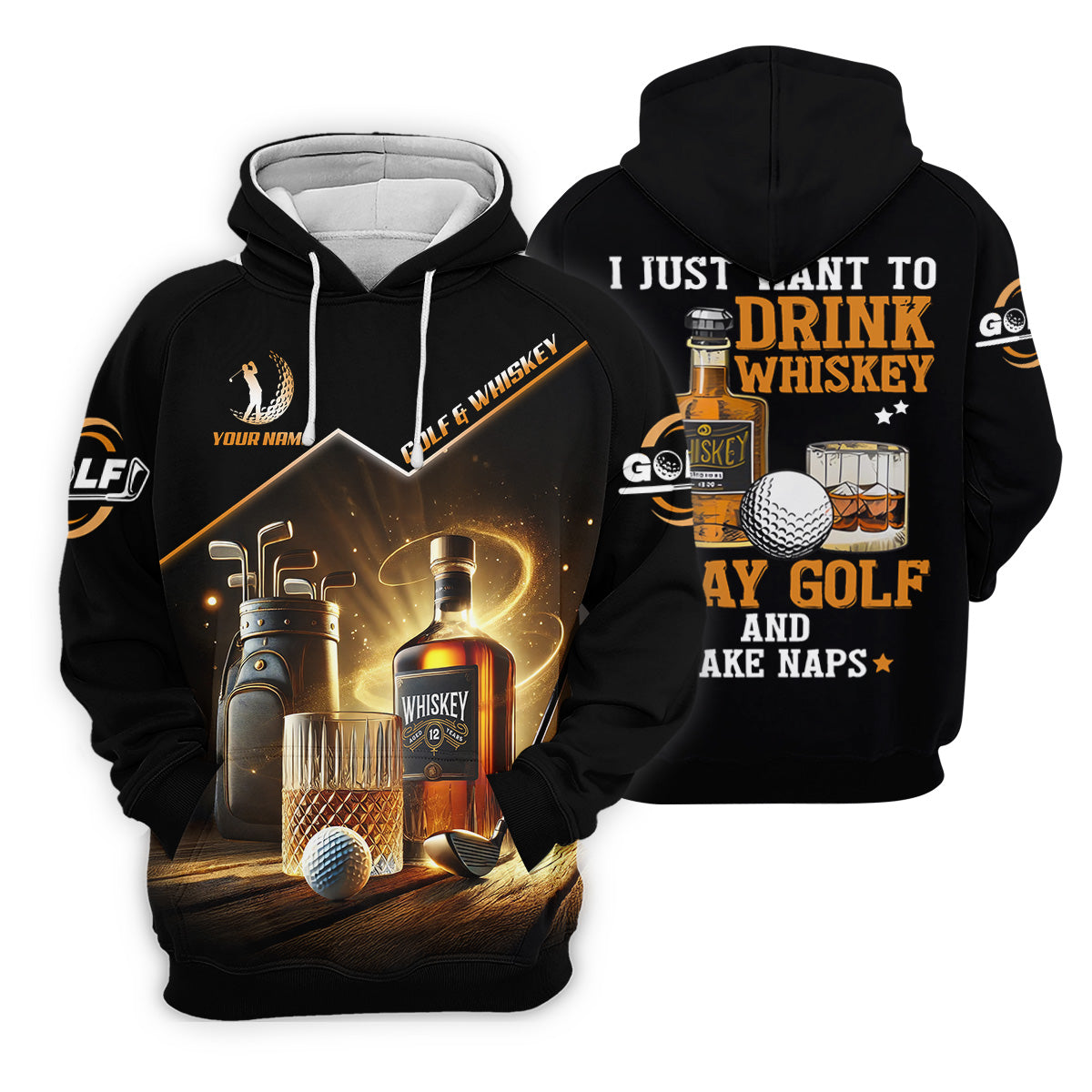 I Just Want To Drink Whiskey Play Golf And Take Naps Fun Womens Golf Shirts, Ladies Golf Shirts