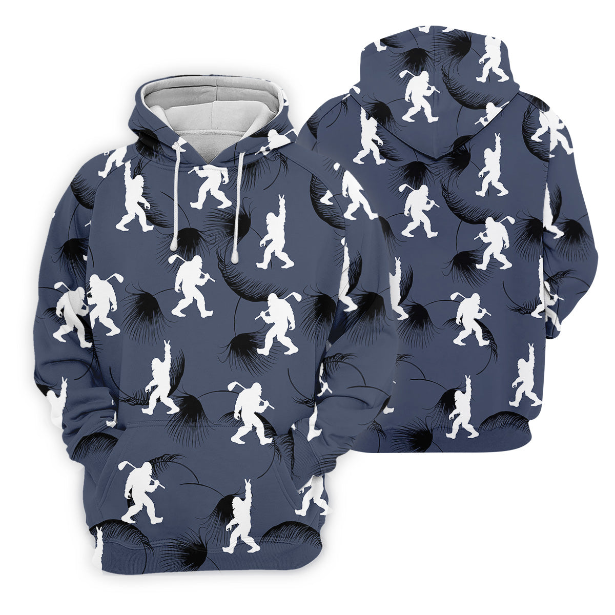 Funny Navy Bigfoot Golf Shirt, Golf Shirt For Women, Ladies Sleeveless Polo, Ladies Golf Shirts