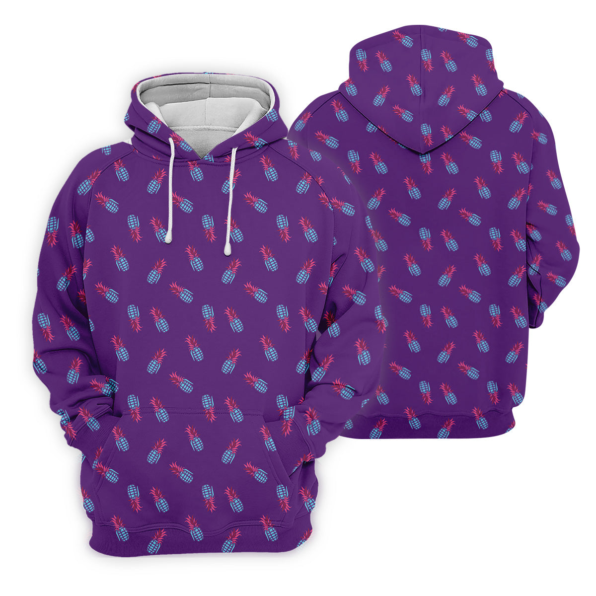 Pineapple Grenade Purple Women Golf Top, Cool Golf Gift, Ladies Golf Shirts, Golfing Apparel