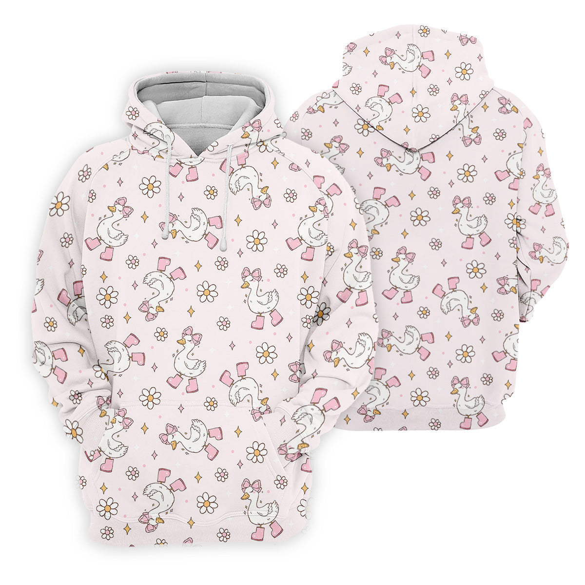Silly Goose Seamless Pattern Pink Golf Shirt, Cute Golf Outfit, Golf Gifts For Women, Ladies Golf Shirts