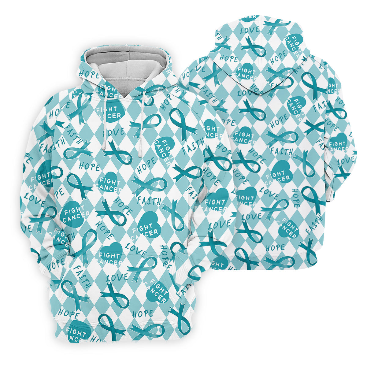 Ovarian Cancer Survivor Teal Ribbon Womens Golf Shirts, Ladies Golf Polos, Golfing Apparel