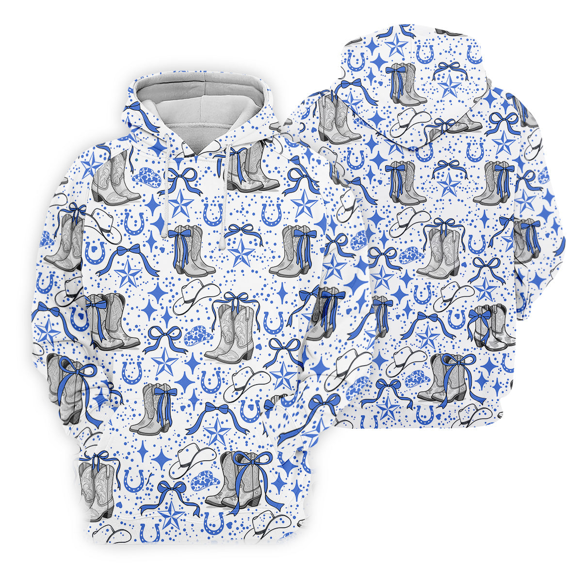 Coquette Cowgirl Boots Blue Western Golf Shirts Women, Retro Golf Shirt, Ladies Golf Polos