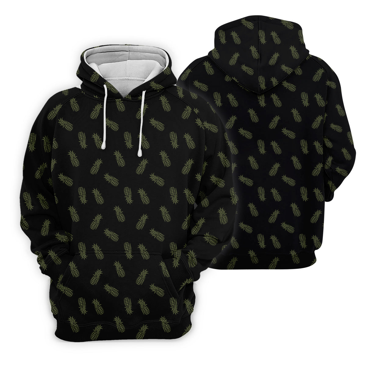 Pineapple Grenade Black Moss Green Women Golf Top, Cool Golf Gift, Ladies Golf Shirts