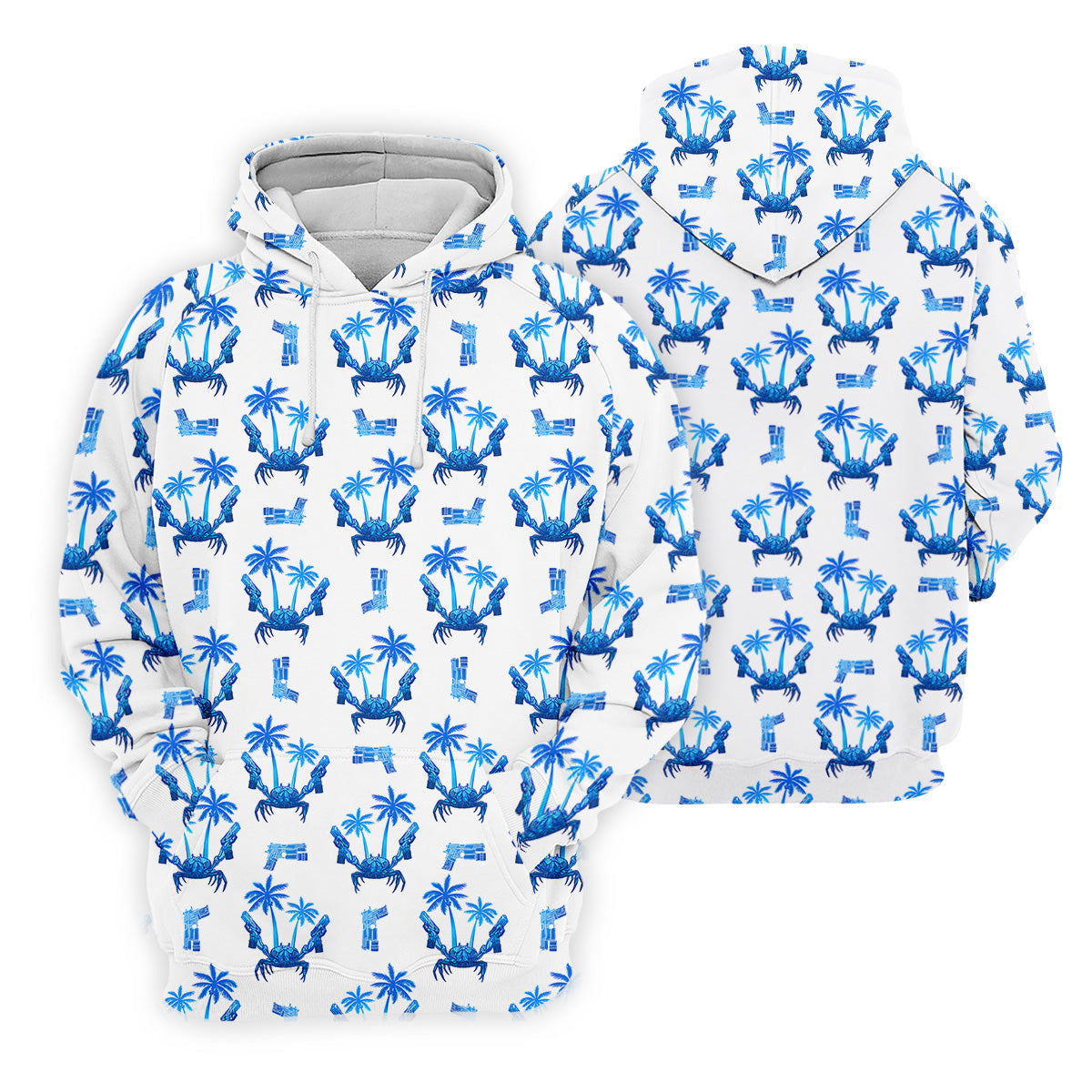 The Blue Crab Tropical Golf Shirts, Ladies Golf Shirts, Golf Gifts For Women, Golfing Apparel