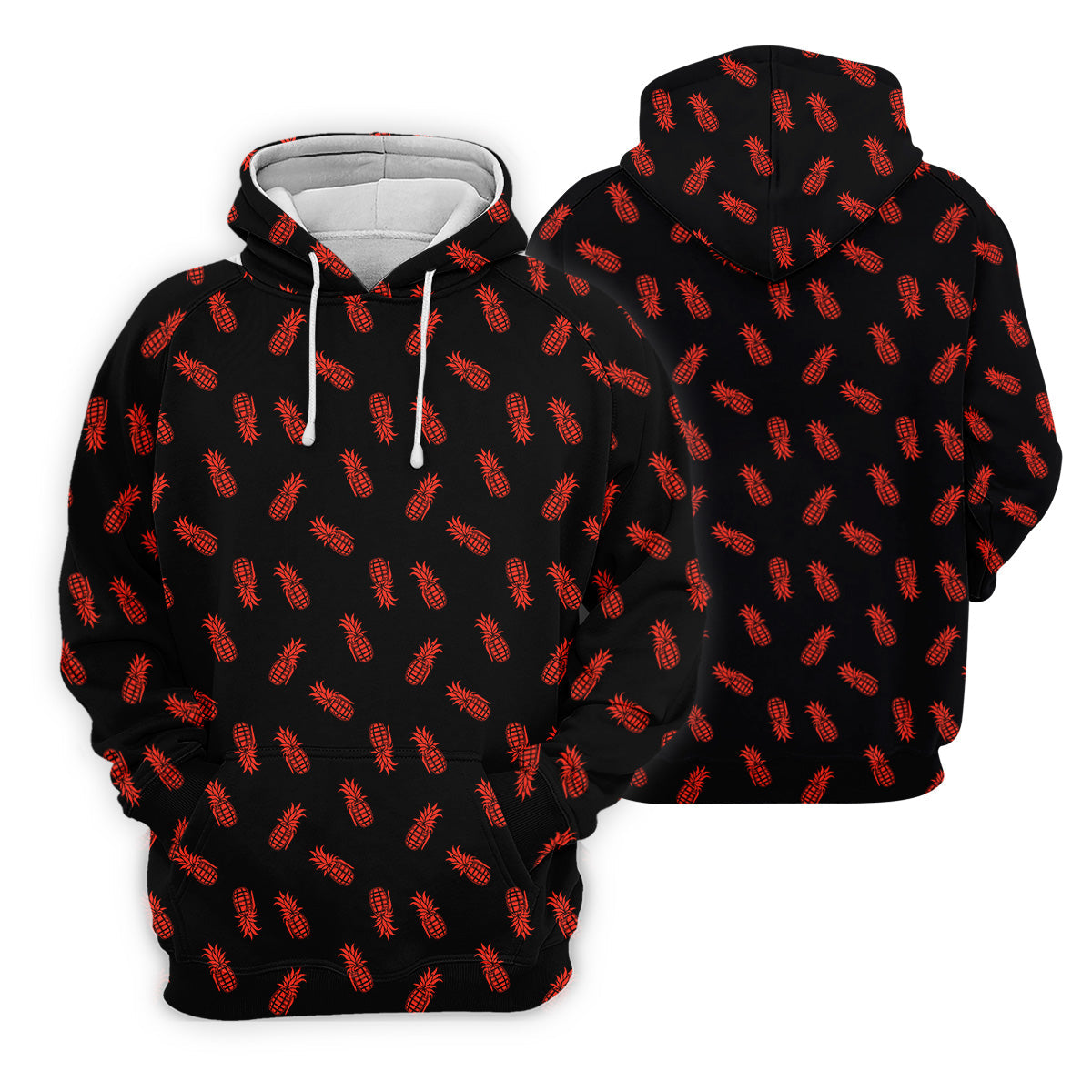 Pineapple Grenade Black And Red Women Golf Top, Cool Golf Gift, Ladies Golf Shirts