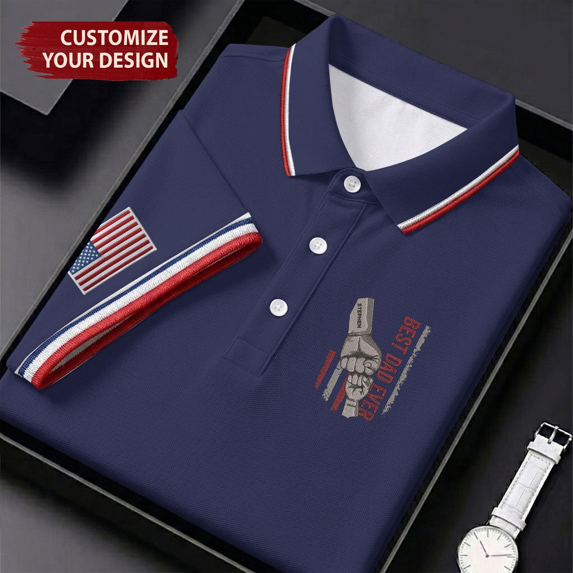 Best Dad Ever Father's Day Golf Shirt, Golf Gift For Dad, Golf Shirts For Men