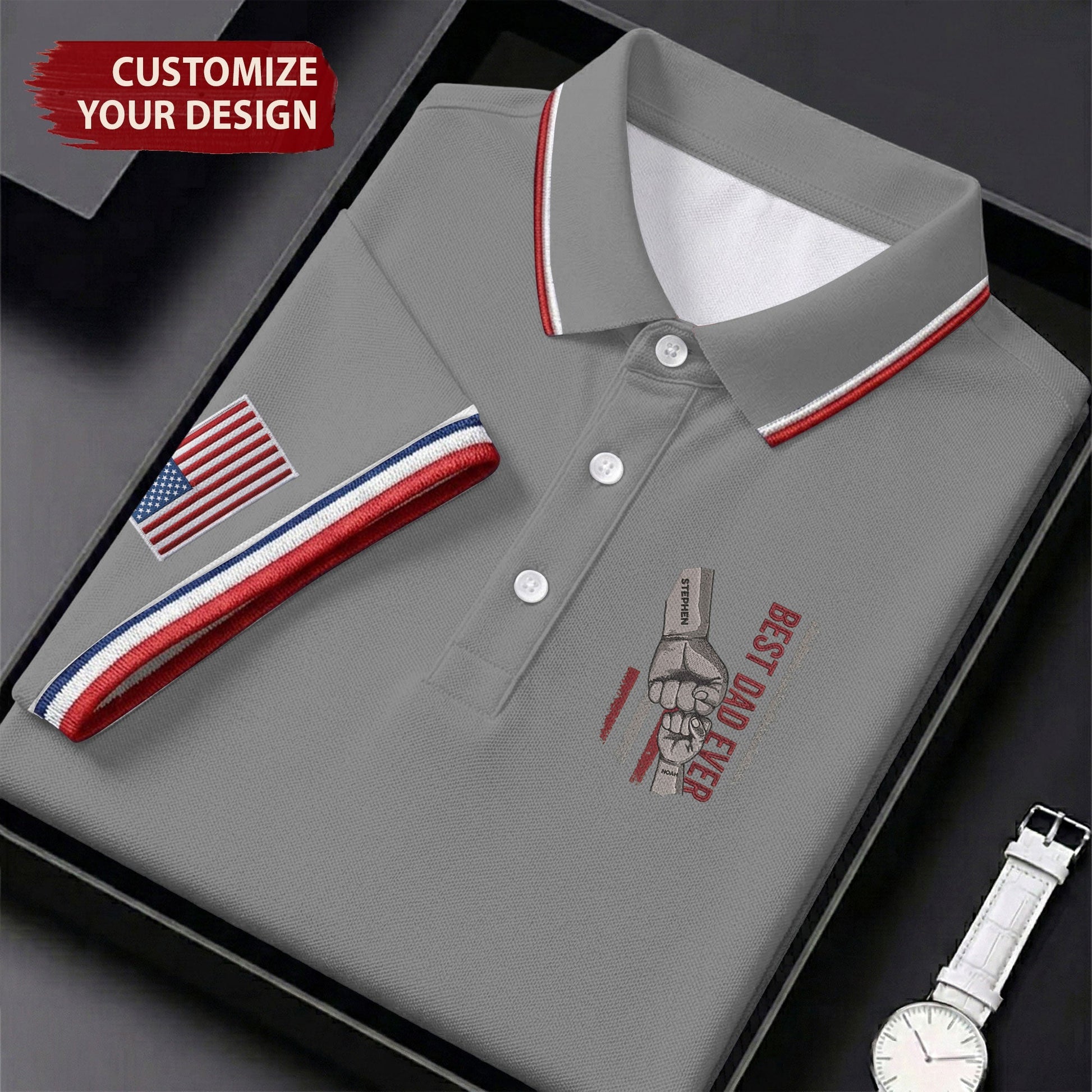 Best Dad Ever Father's Day Golf Shirt, Golf Gift For Dad, Golf Shirts For Men