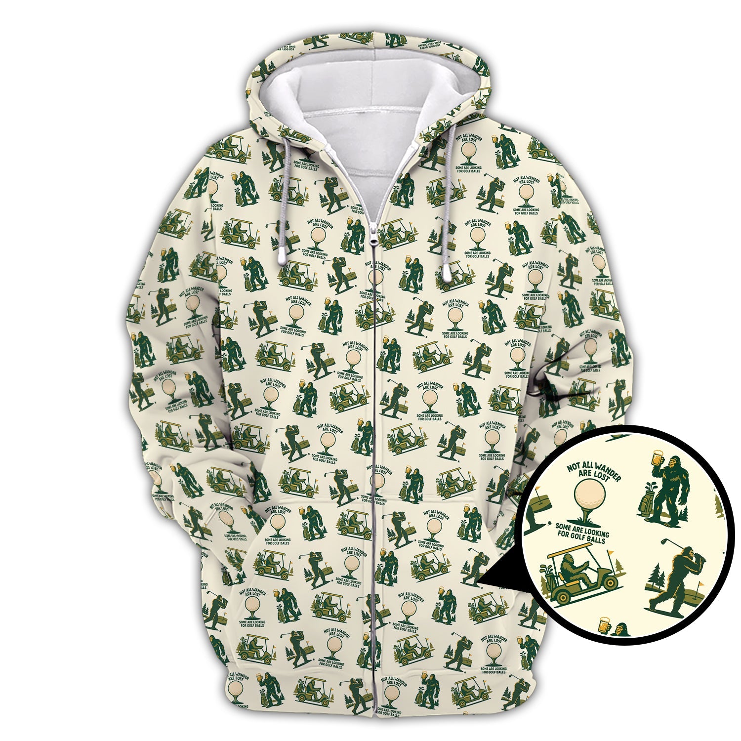 Bigfoot Golf Shirt For Men, Funny Golf Shirts, Pattern Golf Gift For Golfers