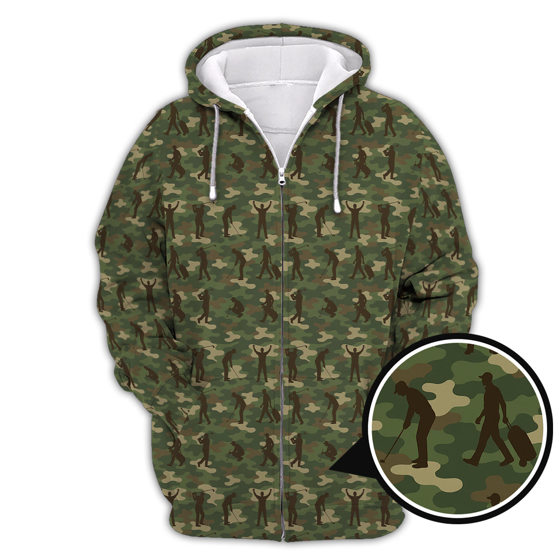 Camo Golf Shirt For Golfer, Camo Polo Shirt, Pattern Golf Shirt For Veteran, Golf Gift For Men