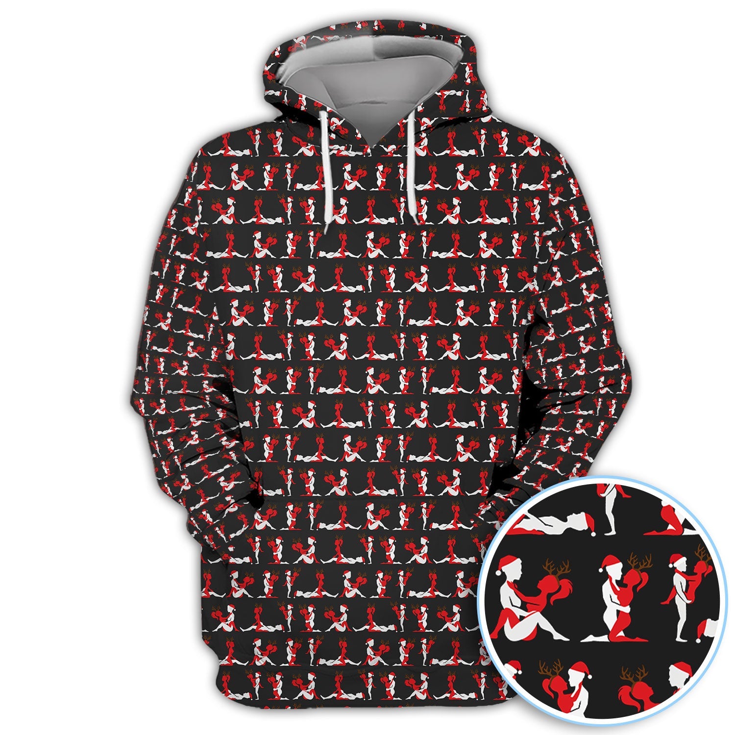 Funny Christmas Girl Polos, Santa Babe Pattern Golf Shirt For Men, Golf Gift For Golfer