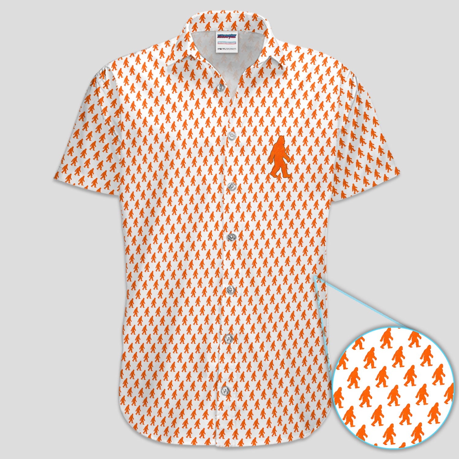 Bigfoot Golf Pattern Shirt, Sasquatch Golf Polo Shirt For Men, Golfer Gift