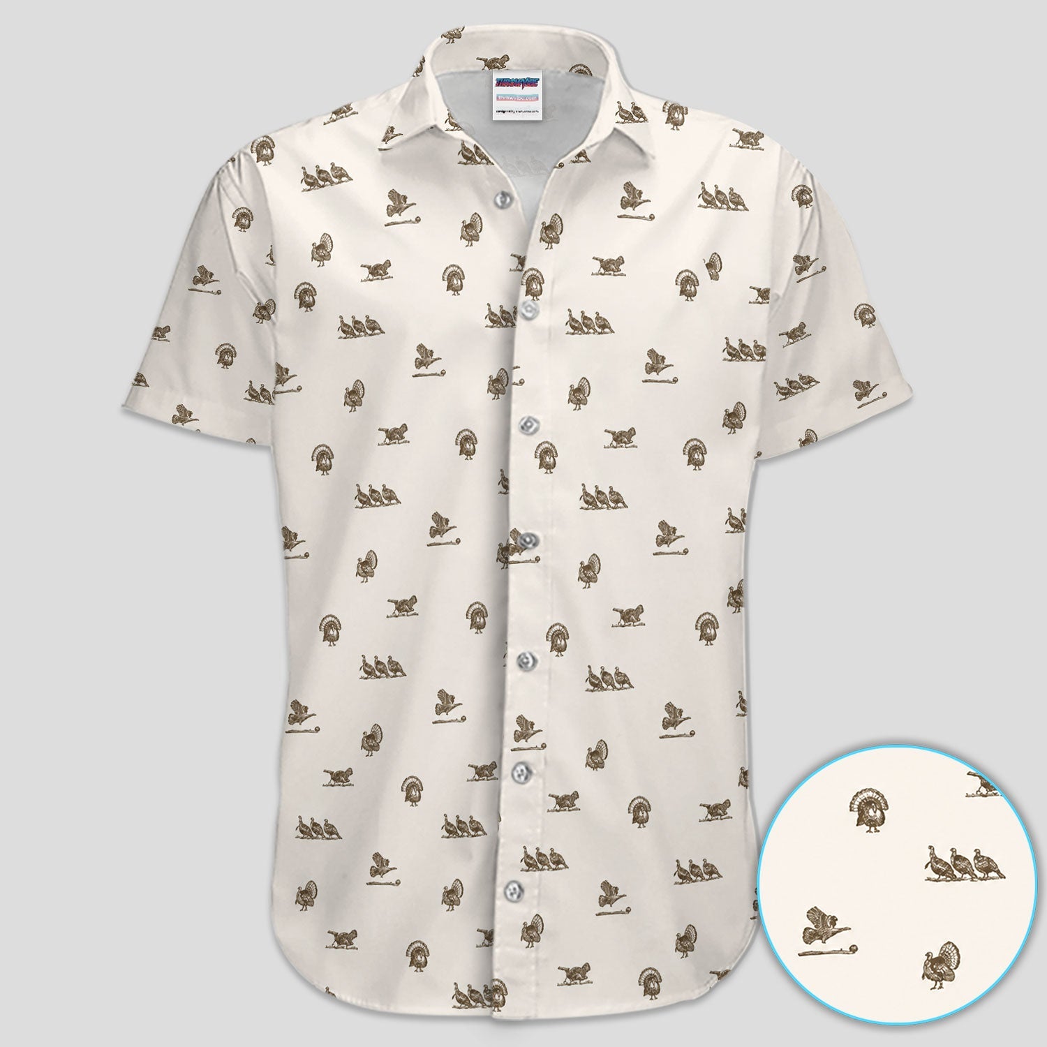 Vintage Turkey Hunting Golf Pattern Shirt, Wild Turkey Camo Golf Shirt For Men, Hunter Gift