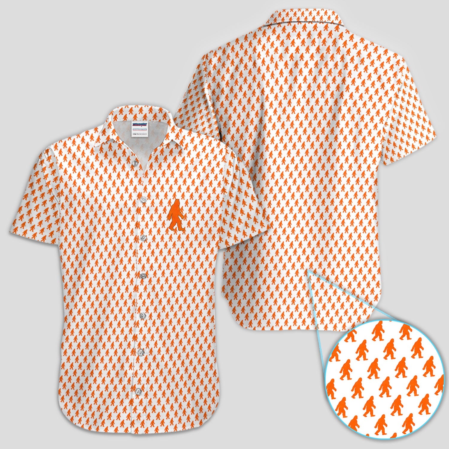 Bigfoot Golf Pattern Shirt, Sasquatch Golf Polo Shirt For Men, Golfer Gift