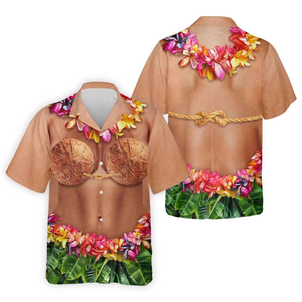 Tropical Theme Party Hawaiian Golf Shirt, Men's Funny Golf Shirts, Polo Shirts For Men