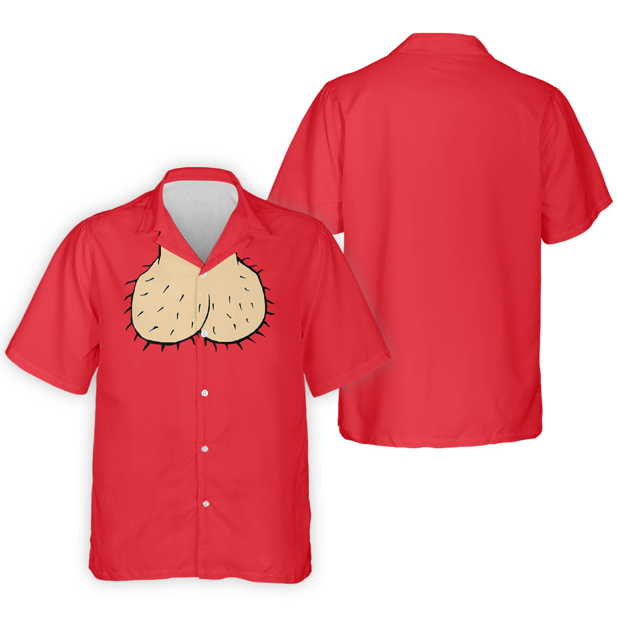 Red Funny Dickhead Faux Chest Golf Shirt, Golf Polo Shirts For Men, Mens Golf Apparel