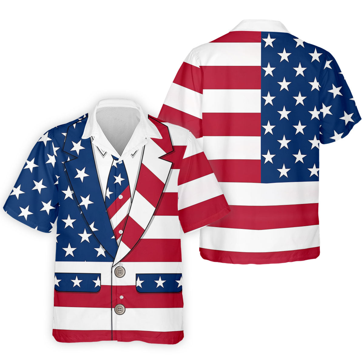 US Flag Tuxedo Costume Patriotic 4th Of July Golf Shirt, 250 Years Polo Shirts For Men