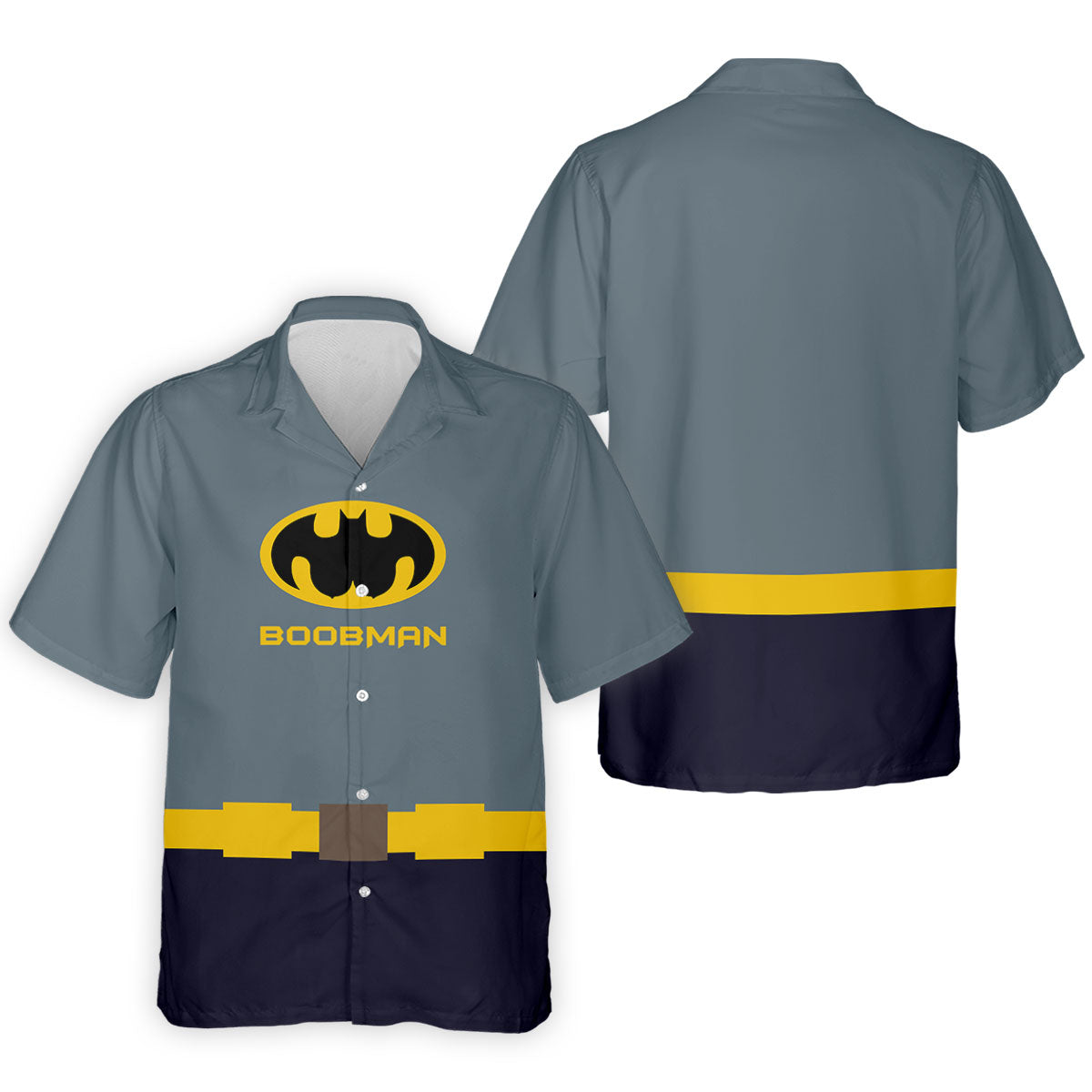 Boobman Comic Hero Logo Belt Golf Polo Shirt, Men's Polo Shirt, Funny Golf Apparel, Performance Golf Shirt