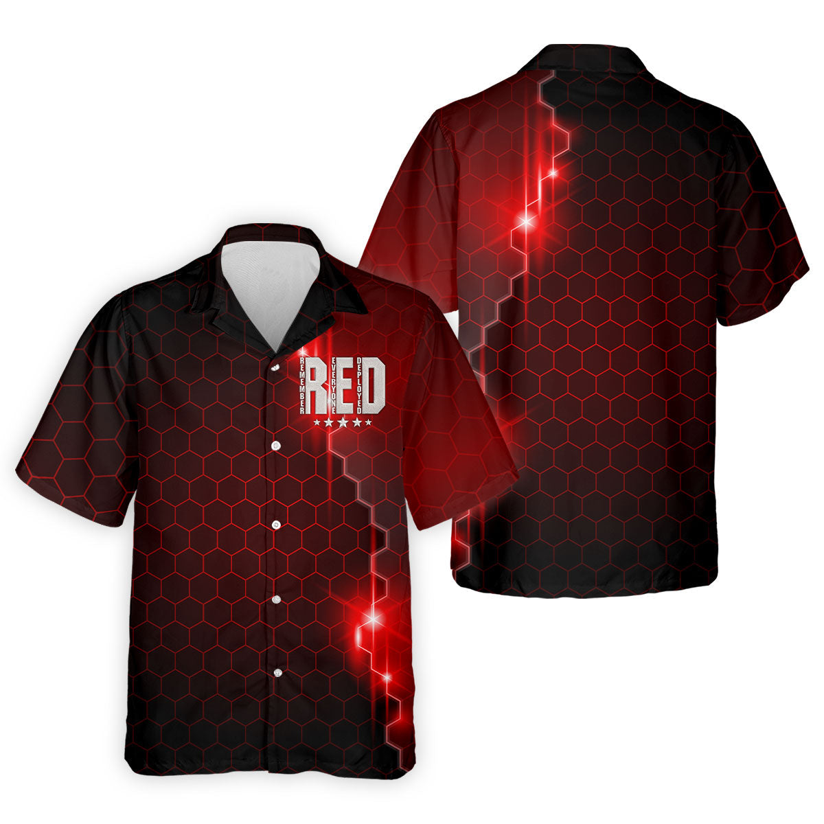 Remember Everyone Deployed Hexagonal Gradient Father's Day Golf Shirt, 250 Years Polo Shirts For Men