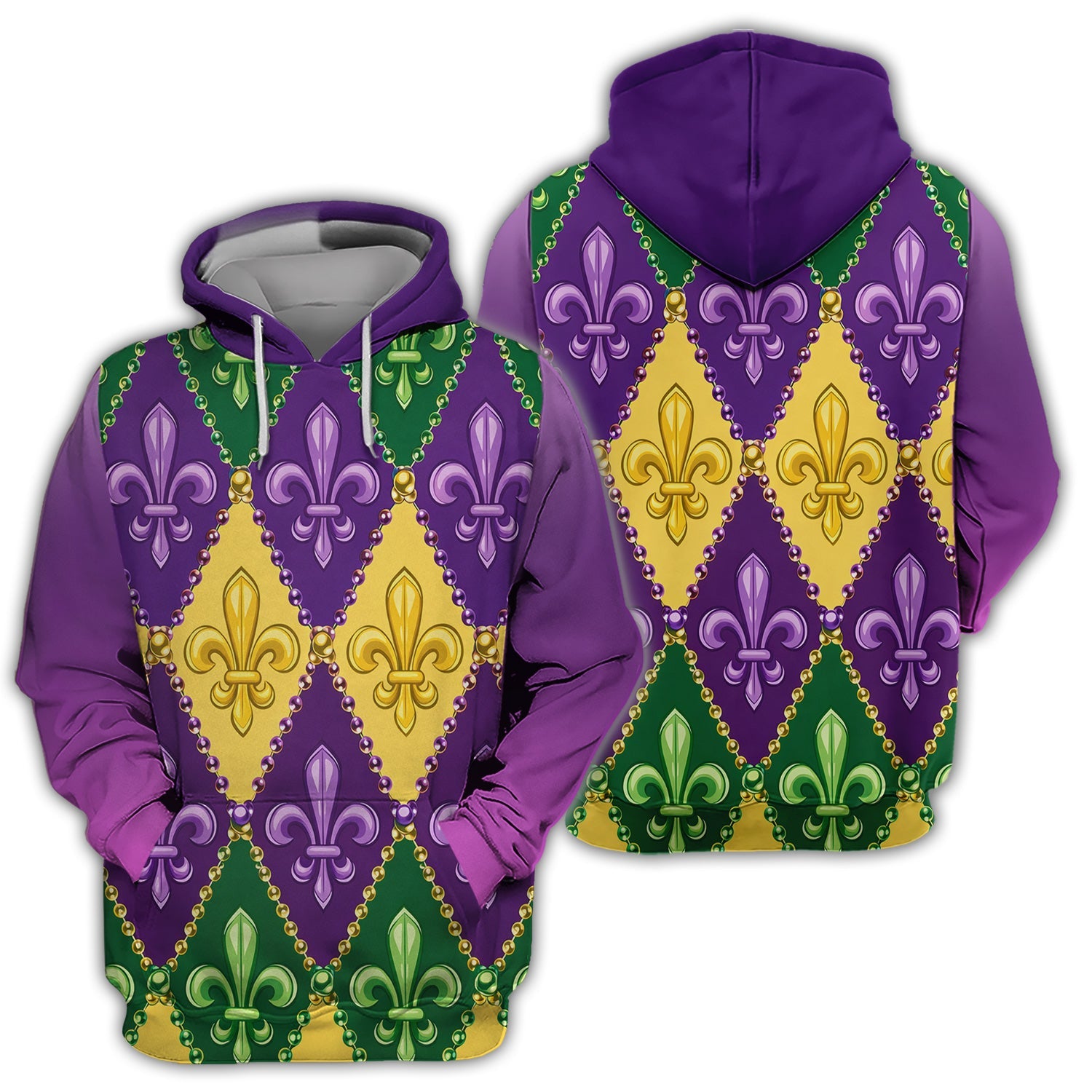 Crazy Mardi Gras Golf Shirt, Holiday Golf Polos For Men, Golf Gift For Golfer