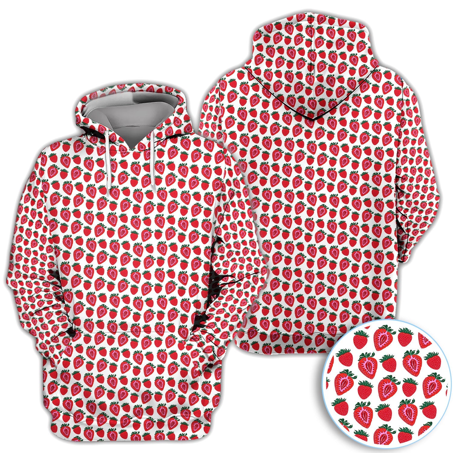 Cute Strawberry Golf Pattern Shirt, Sweet Fruit Aesthetic Golf Shirt For Women, Berry Lover Gift