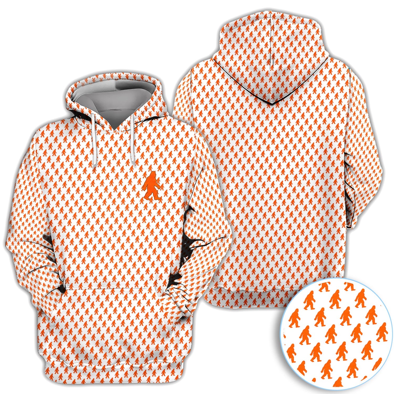 Bigfoot Golf Pattern Shirt, Sasquatch Golf Polo Shirt For Men, Golfer Gift