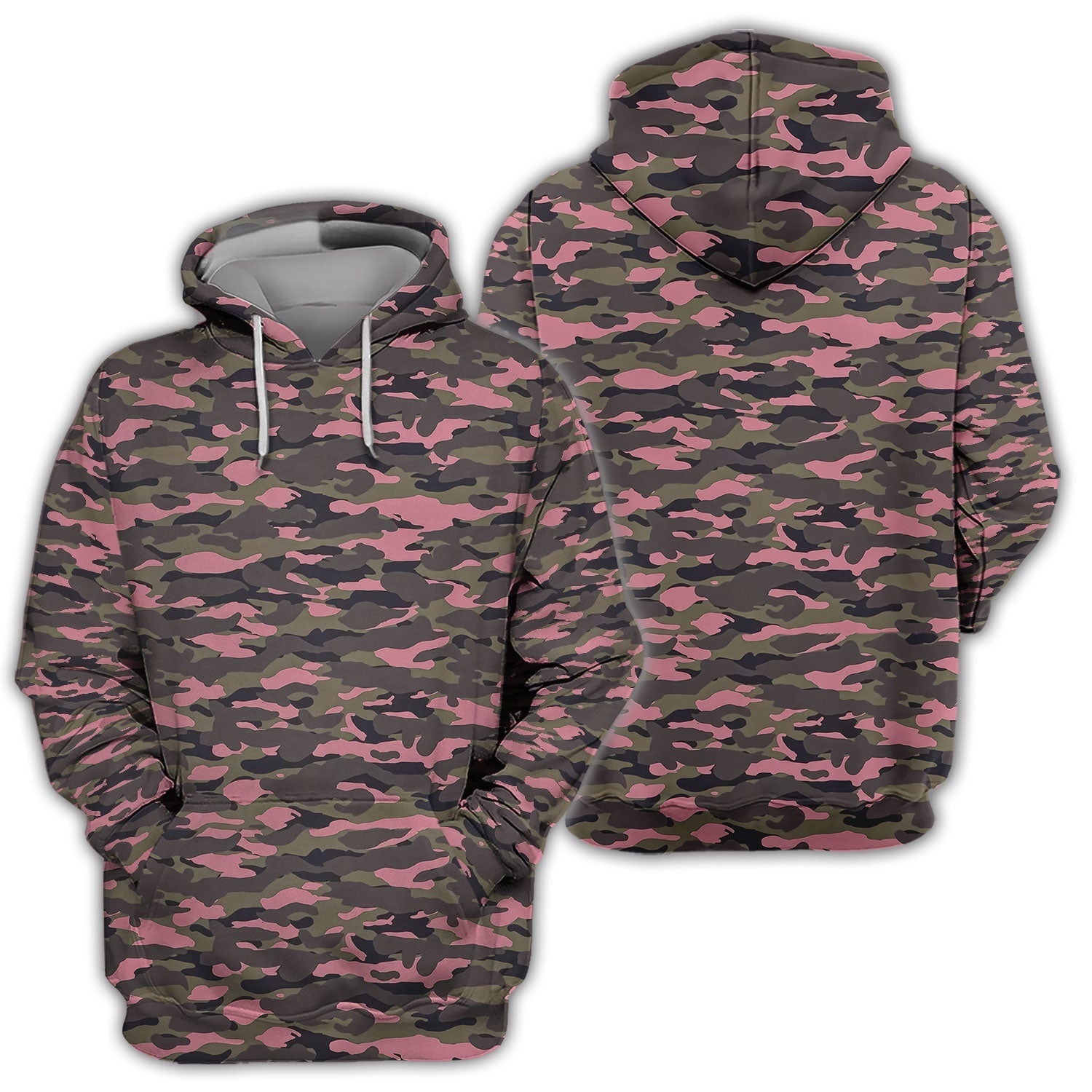 Pink Camo Pattern Golf Shirt, Crazy Golf Polos For Golfer, Men Golf Gift