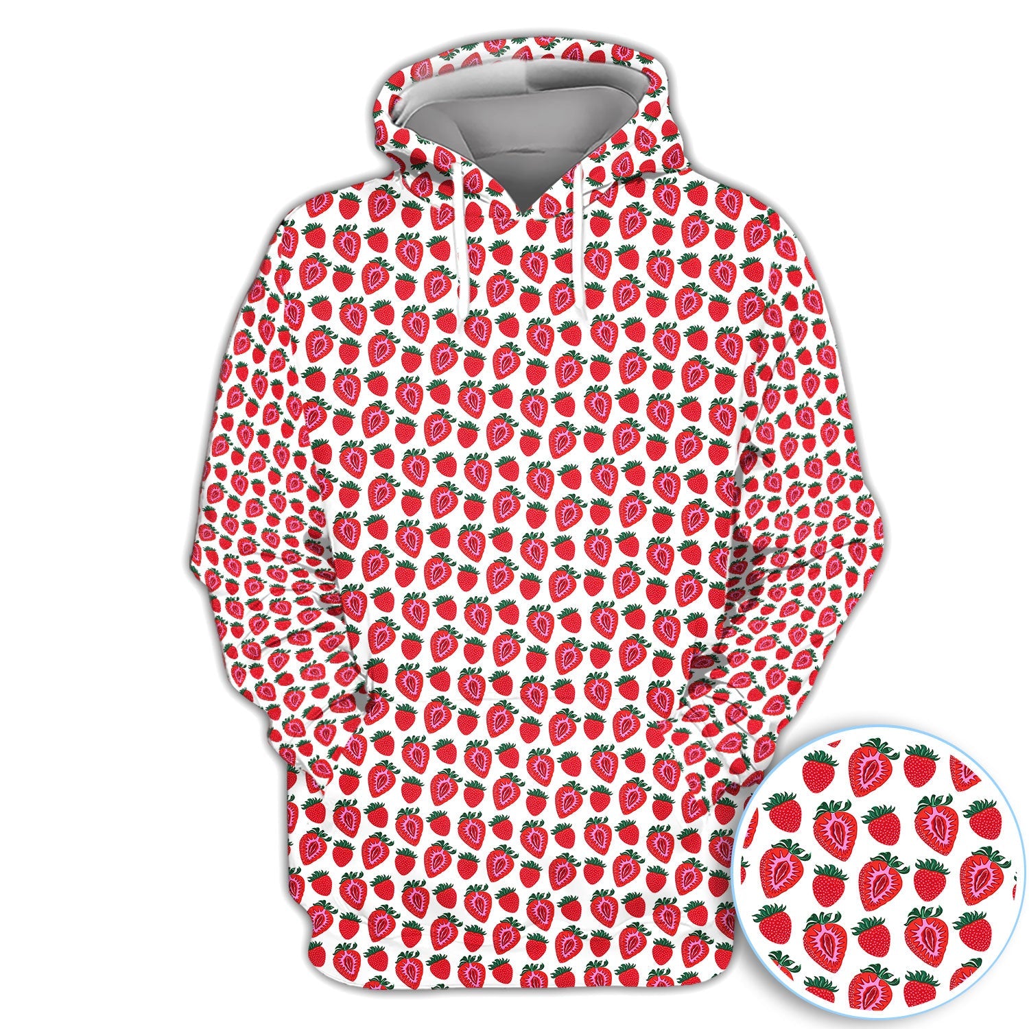 Cute Strawberry Golf Pattern Shirt, Sweet Fruit Aesthetic Golf Shirt For Men, Berry Lover Gift