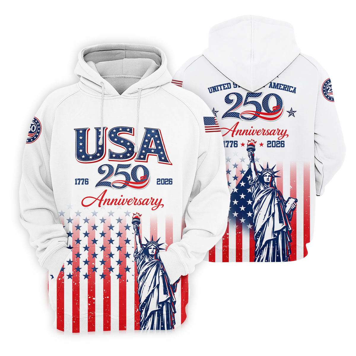 250 Anniversary Statue Of Liberty US Flag Golf Shirt, Patriotic 4th Of July Golf Shirt For Women