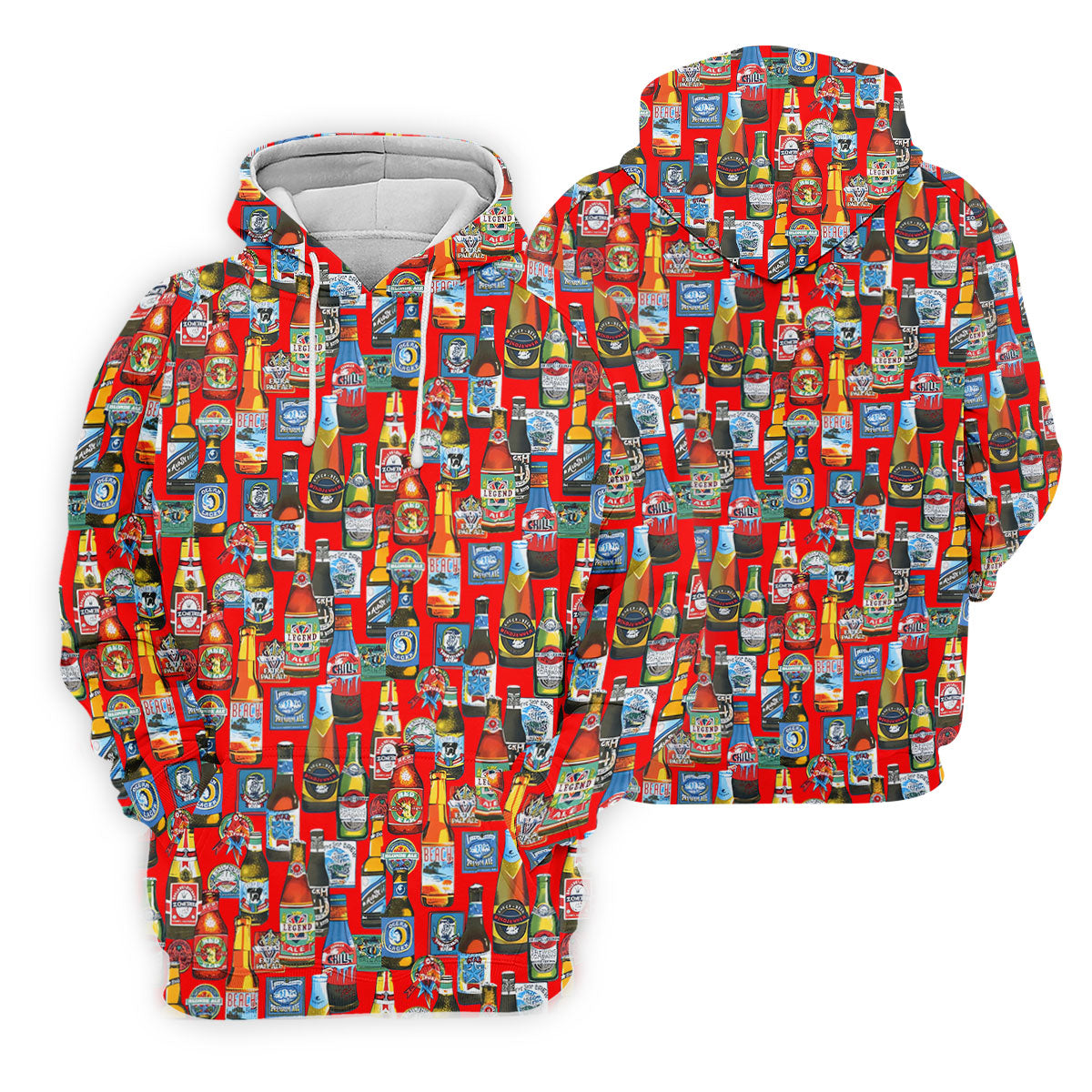 Beer Bottle Labels Red Golf Shirt, Fun Women's Golf Shirts, Women's Golf Tops, Ladies Golf Shirt