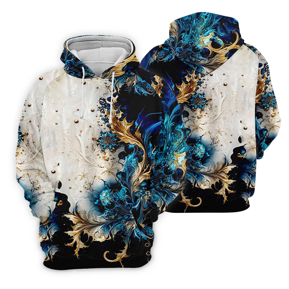 Metallic Flower Fractal Art Hawaiian Golf Shirt, Retro Golf Shirt, Women's Golf Tops