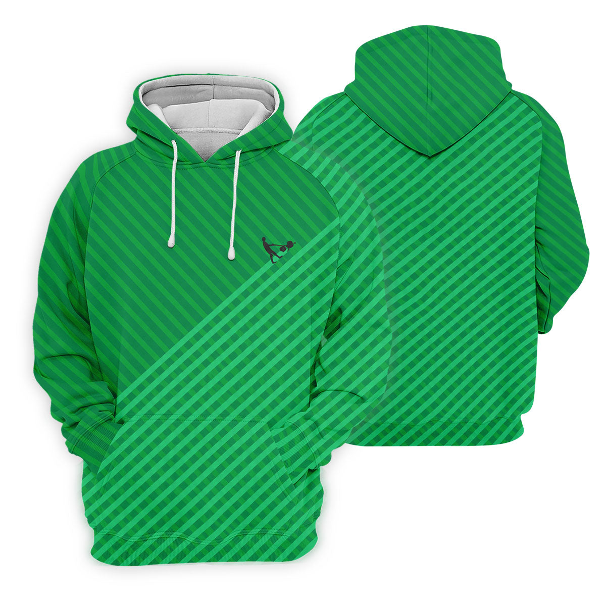 Lawn Mower Green Cross Stripe Women's Golf Tops, Ladies Golf Shirts, Women's Polo Shirt