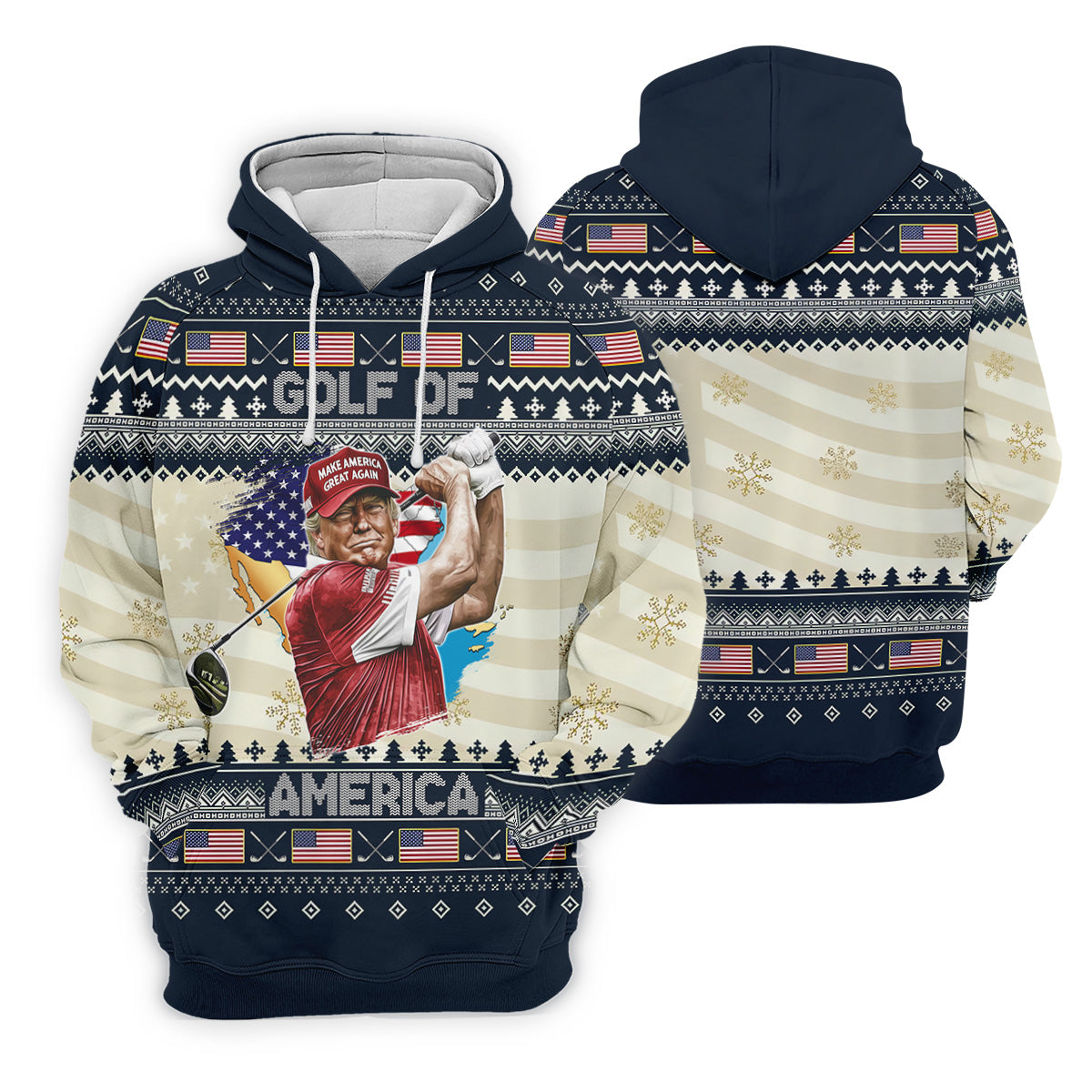 Trump Golf Of America Christmas Golf Shirt Women's Golf Clothes, Ladies Golf Shirts, Ladies Golf Polos