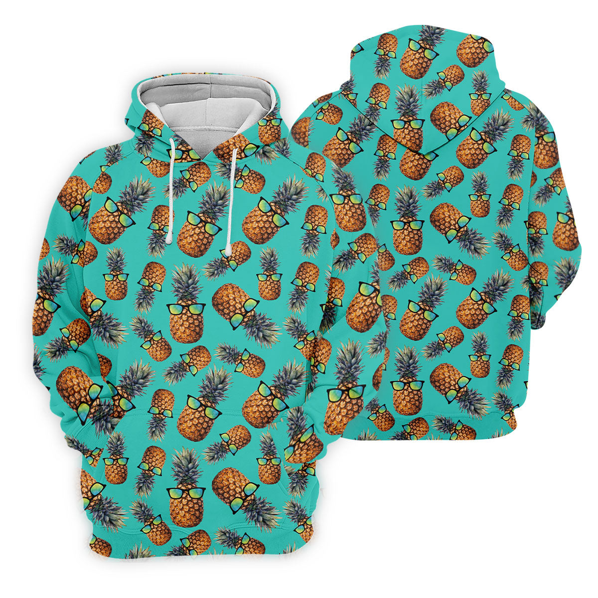 Cool Pineapple Tropical Theme Hawaiian Golf Shirt, Polo Shirts For Men, Golfing Apparel