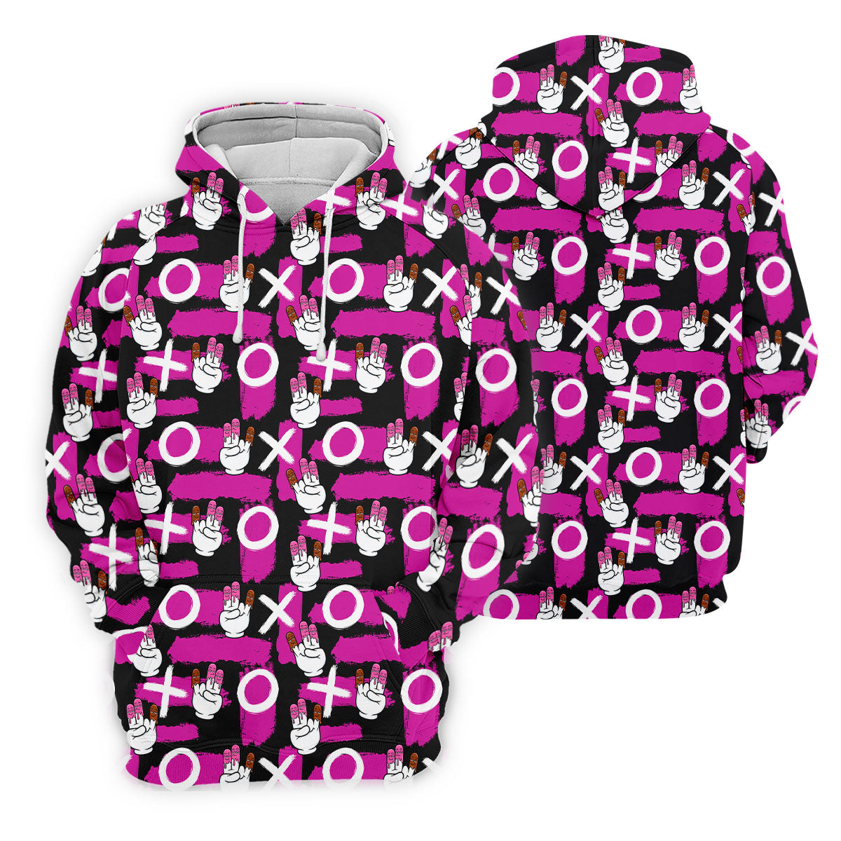 Chocolate Fingers Adult Humor XOXO Black Purple Fun Women's Golf Shirts, Valentines Golf Gift, Women's Golf Tops
