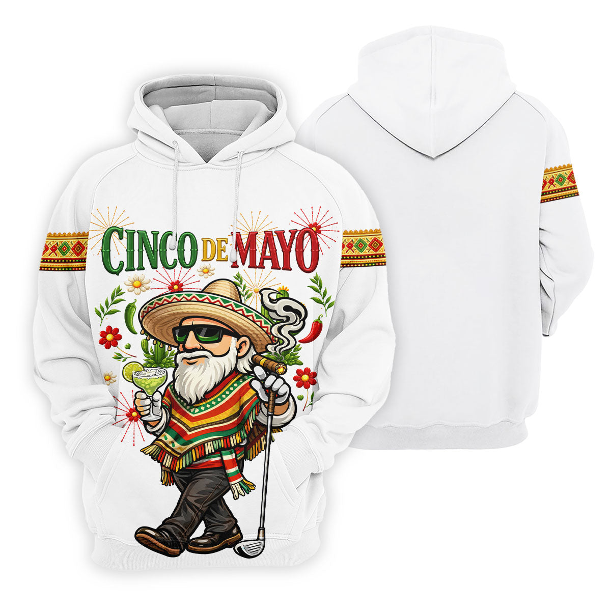 Margarita Man Cinco De Mayo Celebration White Golf Shirt, Fiesta Theme Golf Shirt For Women