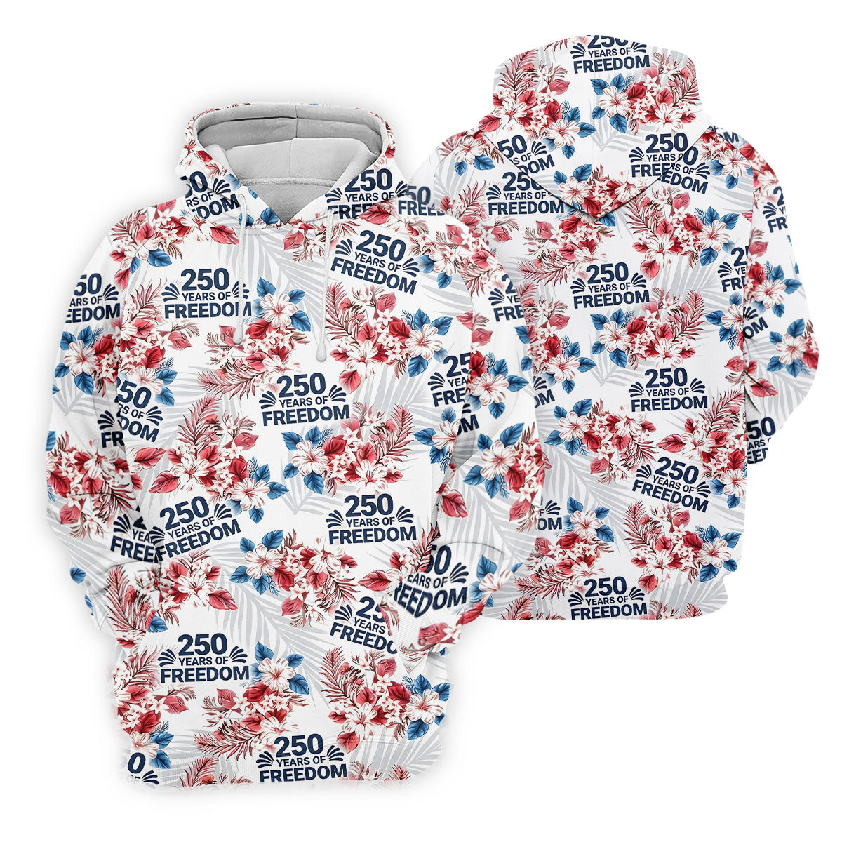 250 Years Of Freedom Tropical Vibe Retro Golf Shirt, Ladies Golf Tops, 4th Of July Golf Shirt For Women