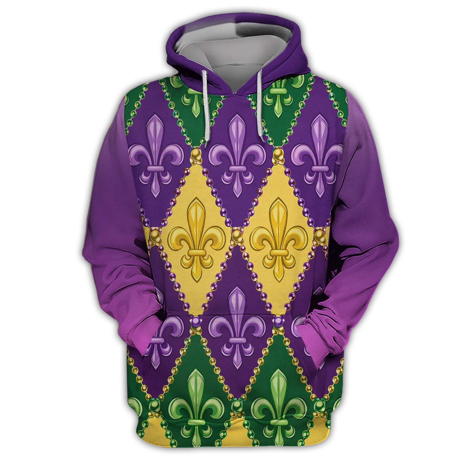 Crazy Mardi Gras Golf Shirt, Holiday Golf Polos For Men, Golf Gift For Golfer