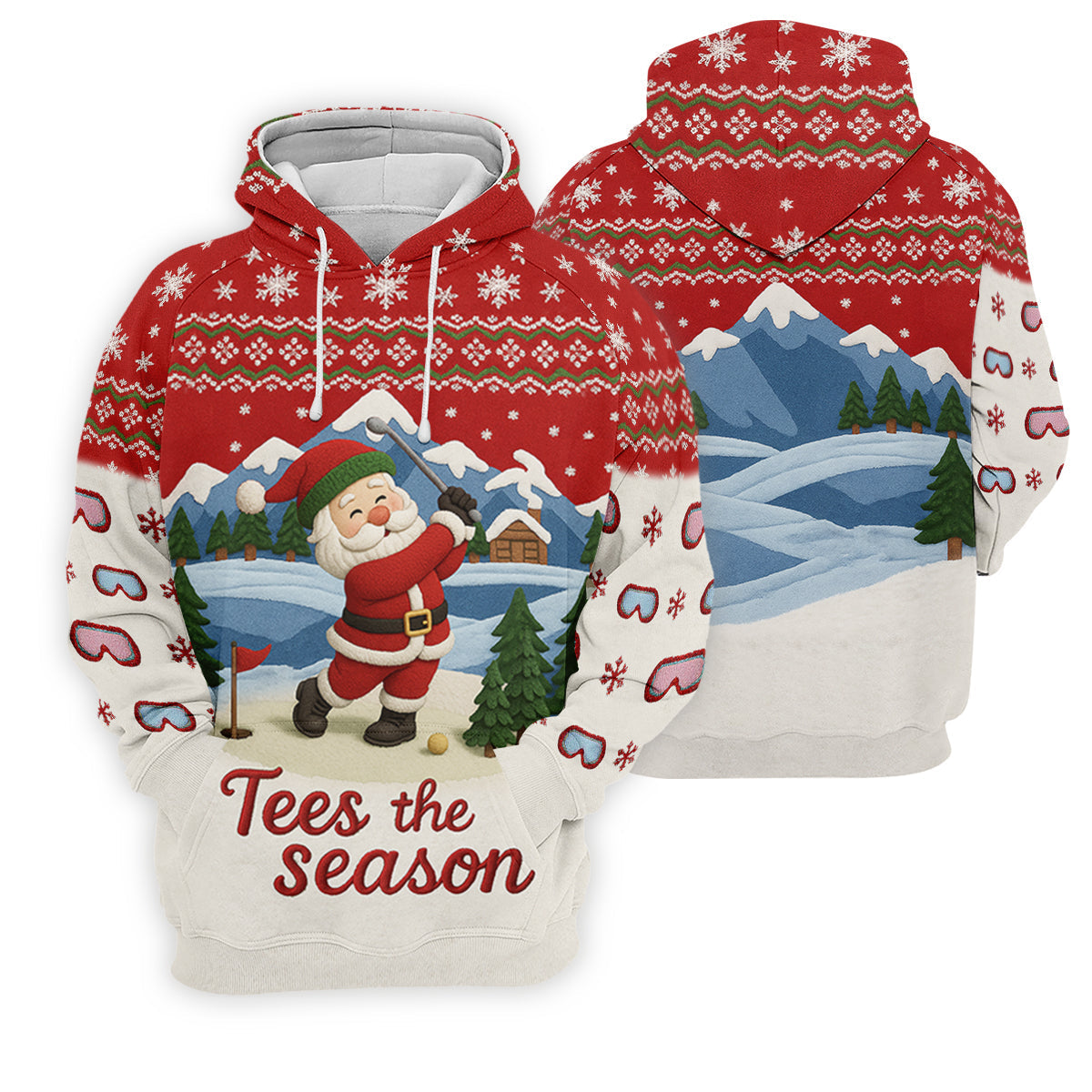 Santa Golfing Tees The Season Christmas Golf Shirt, Women's Golf Tops, Ladies Golf Shirts, Golf Gift For Ladies