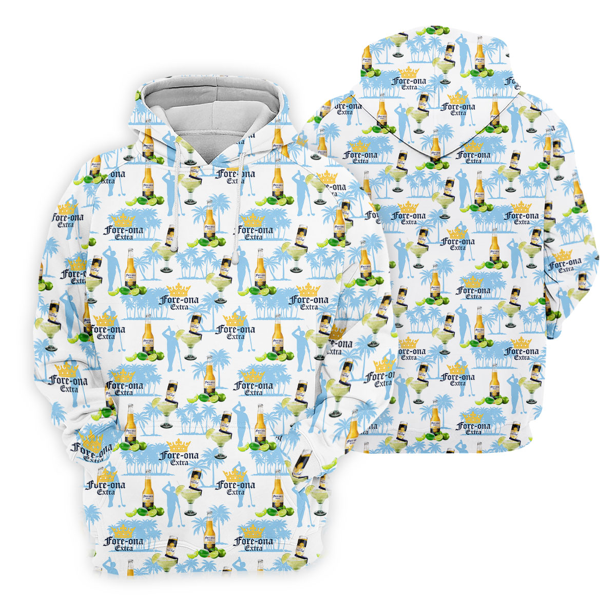 Fore-ona Extra Find Your Fairway Golfer Beer Fun Women's Golf Shirts, Ladies Golf Shirts