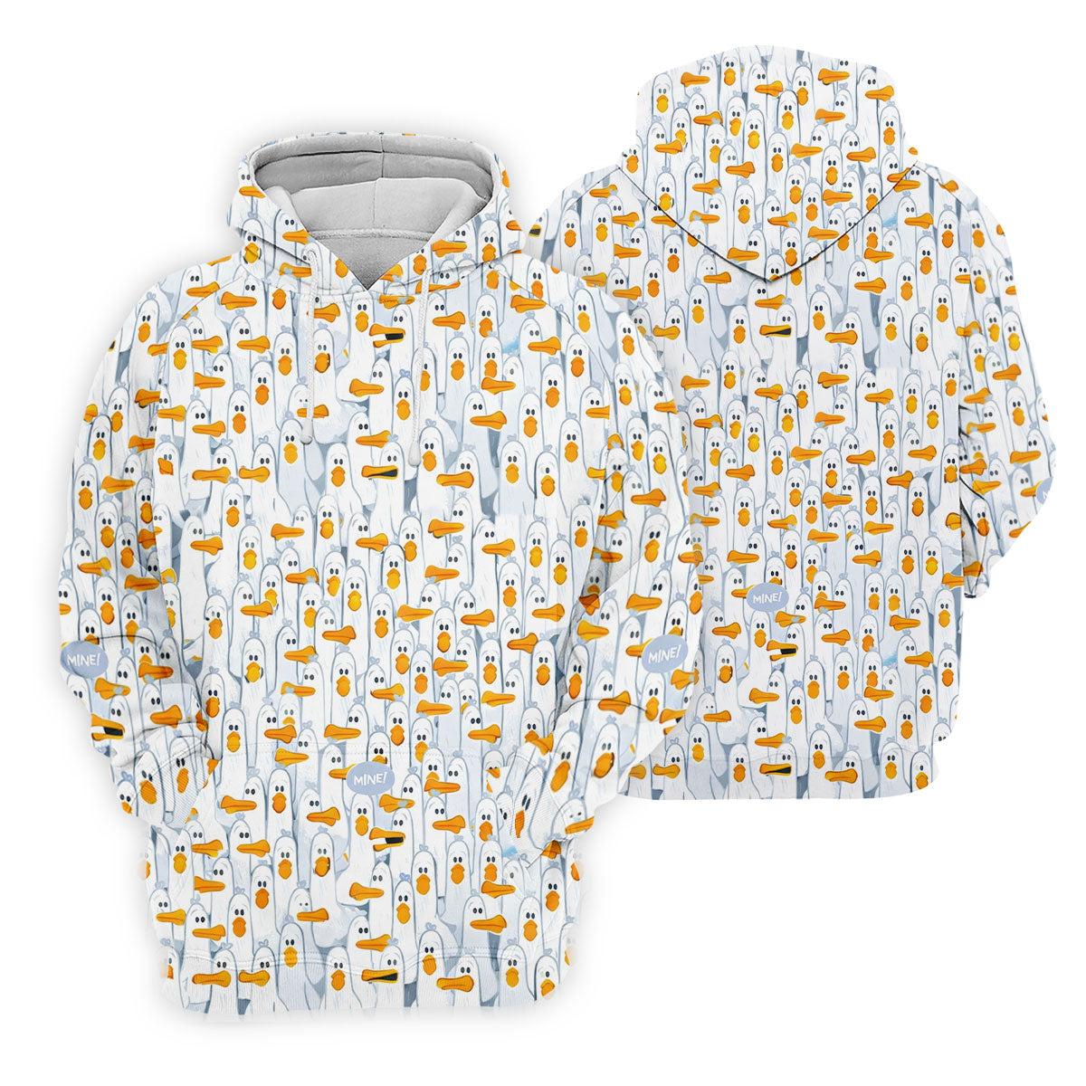 Mine Mine Mine Golf Shirt, Funny Seagull Beach Pattern, Golf Shirt For Men