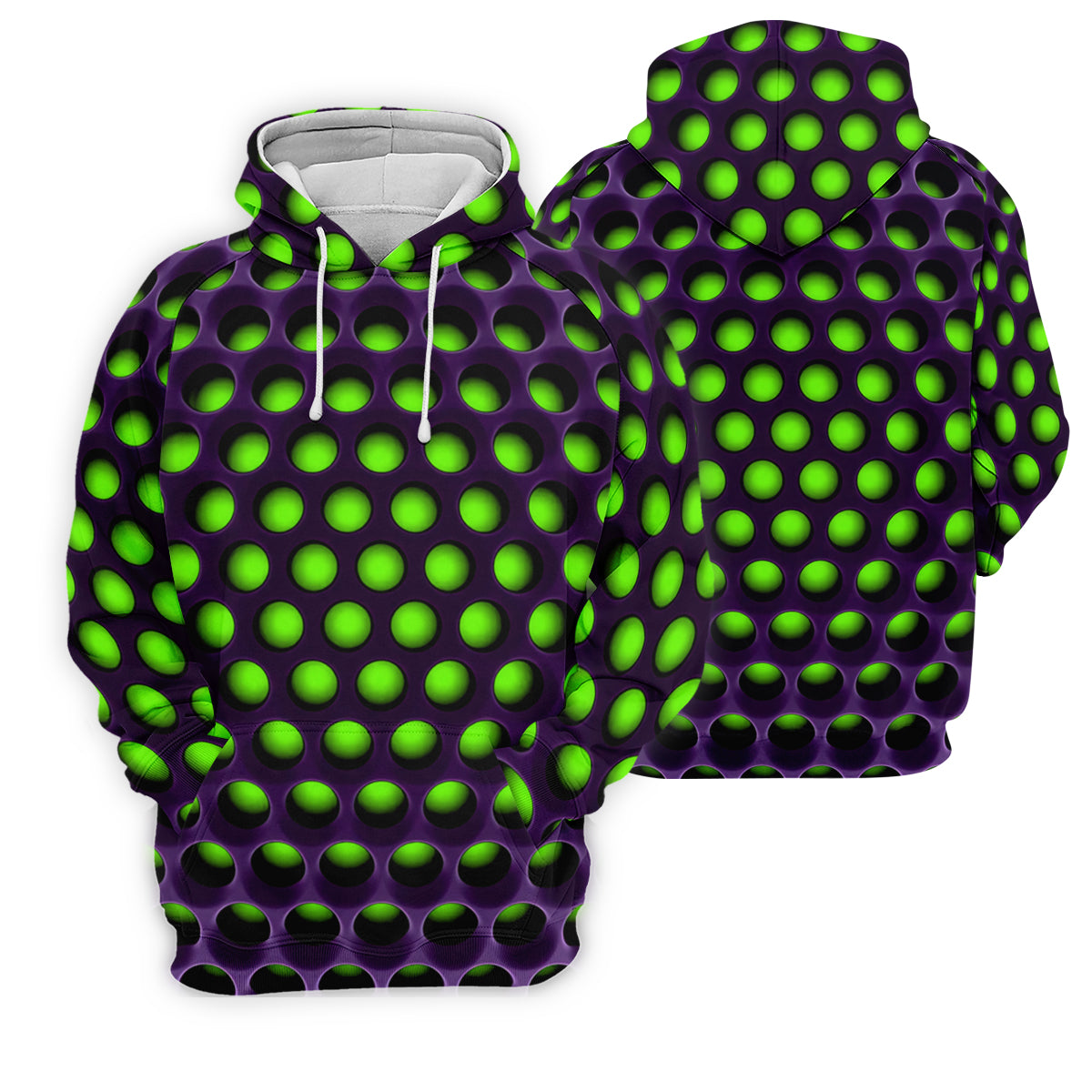 3D Effect Circular Pattern Green Golf Shirt, Cool Golf Outfit, Women Golf Top, Ladies Golf Shirts