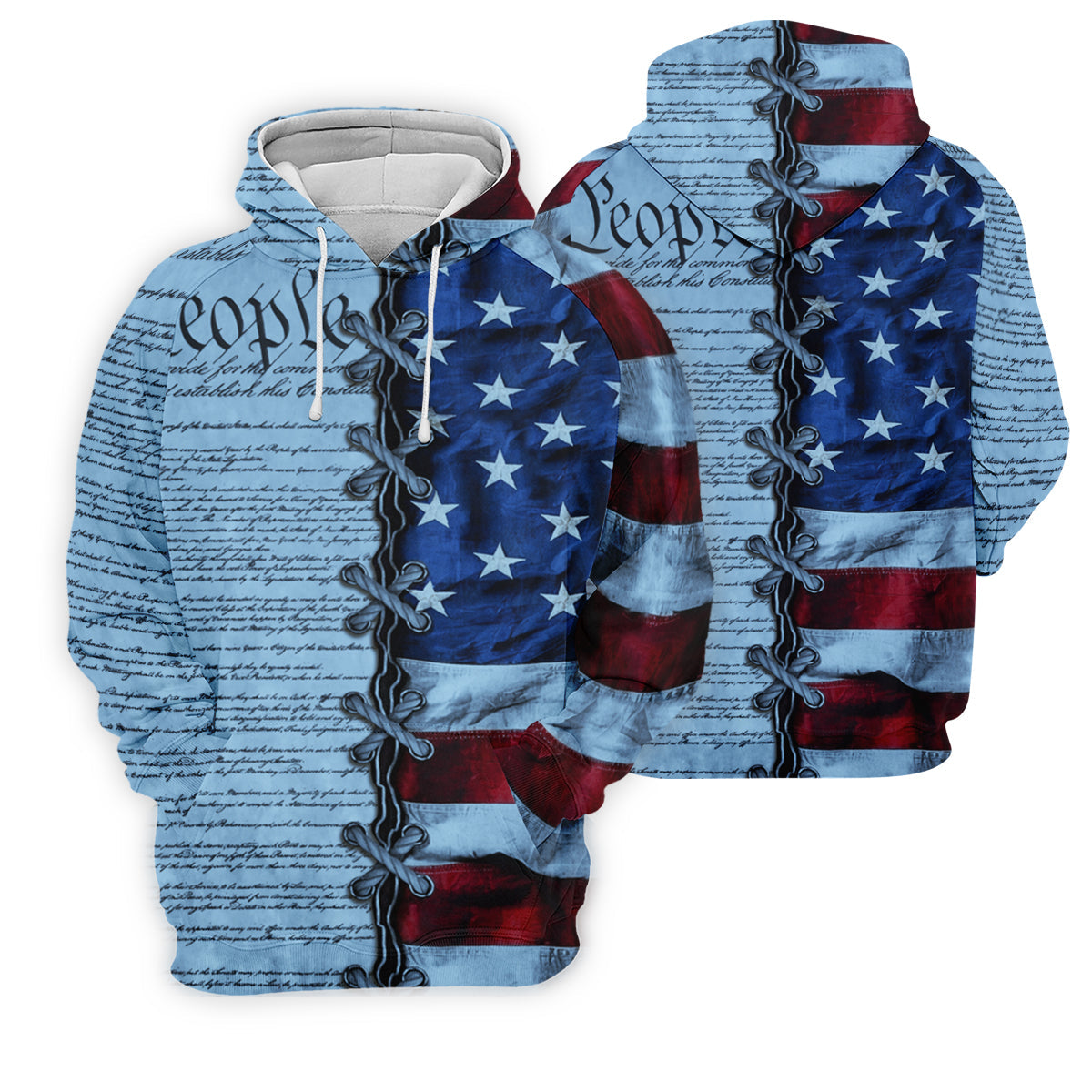 We The People Preamble Patriotic 4th Of July Blue Golf Shirt, 250th Anniversary Women's Golf Tops