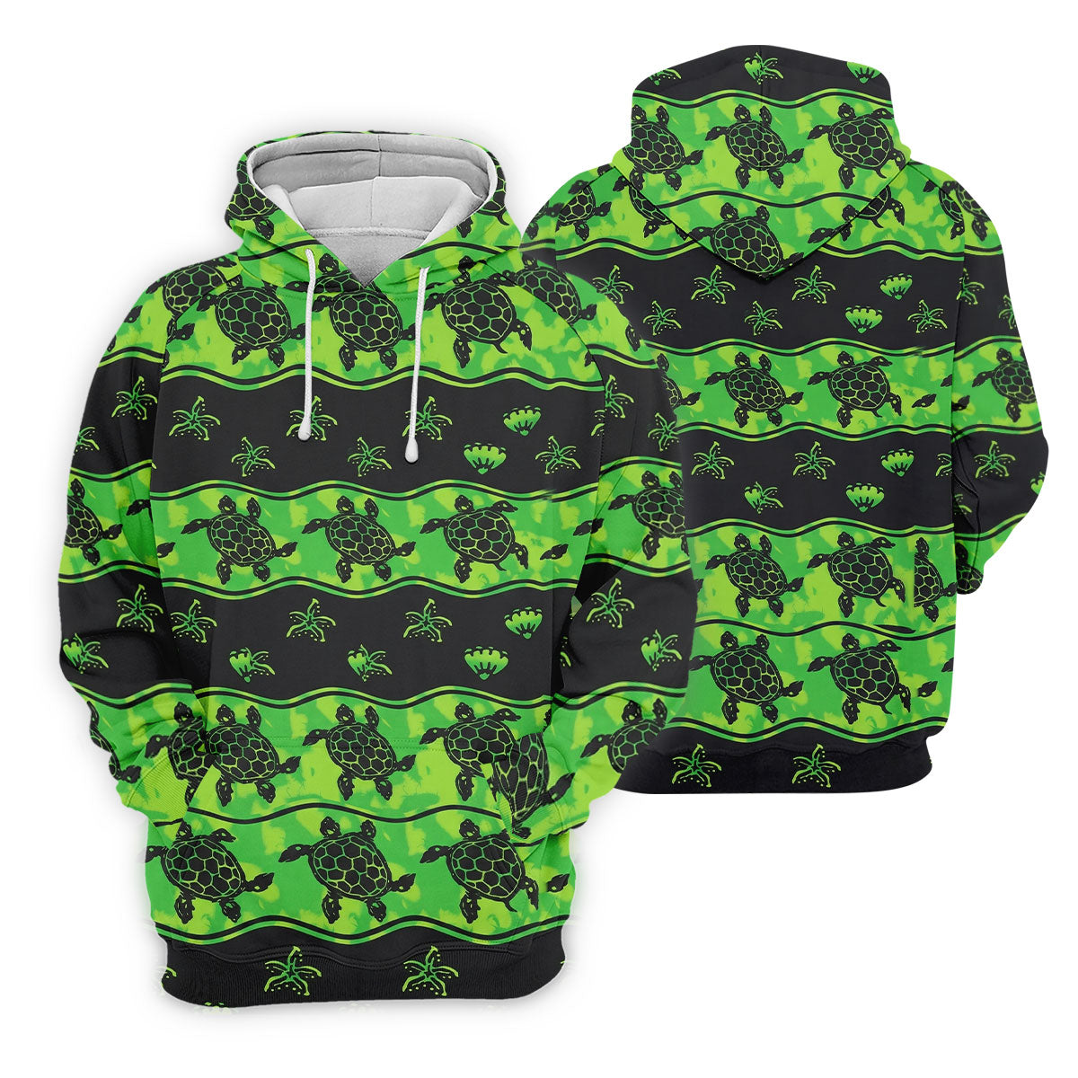 Sea Turtles Sea Creatures Pattern Hawaiian Golf Shirt, Polo Shirts For Men, Golfing Apparel